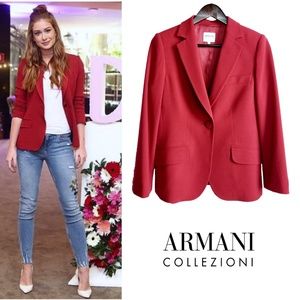 Armani Collezioni Blazer – Red Lana Wool